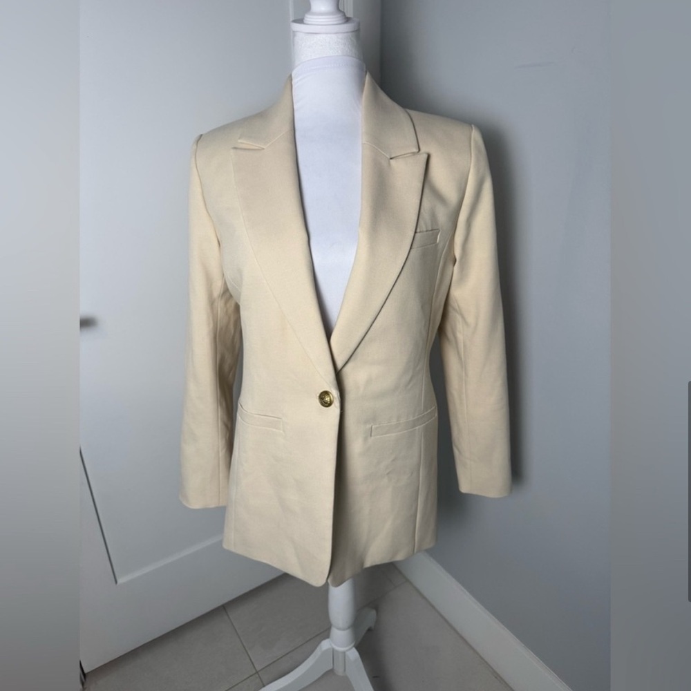 Alice + Olivia Billie Elbow Patch Boxy Blazer/Size Small - Picture 8 of 15